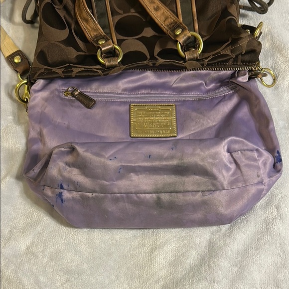 COACH Poppy 13843 Brown Tote Bag - Picture 9 of 15